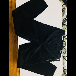 GAP 1969 Black Velvet Side-Zip Jean Legging